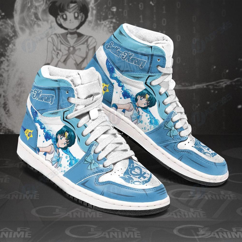 Sailor Mercury Sneakers Sailor Moon Anime Shoes Mn11 Air Jordan 13 Shoes Hajd2403445
