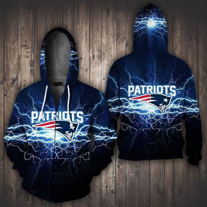 New England Patriots Lighting 3D T Shirt Hoodie Sweater