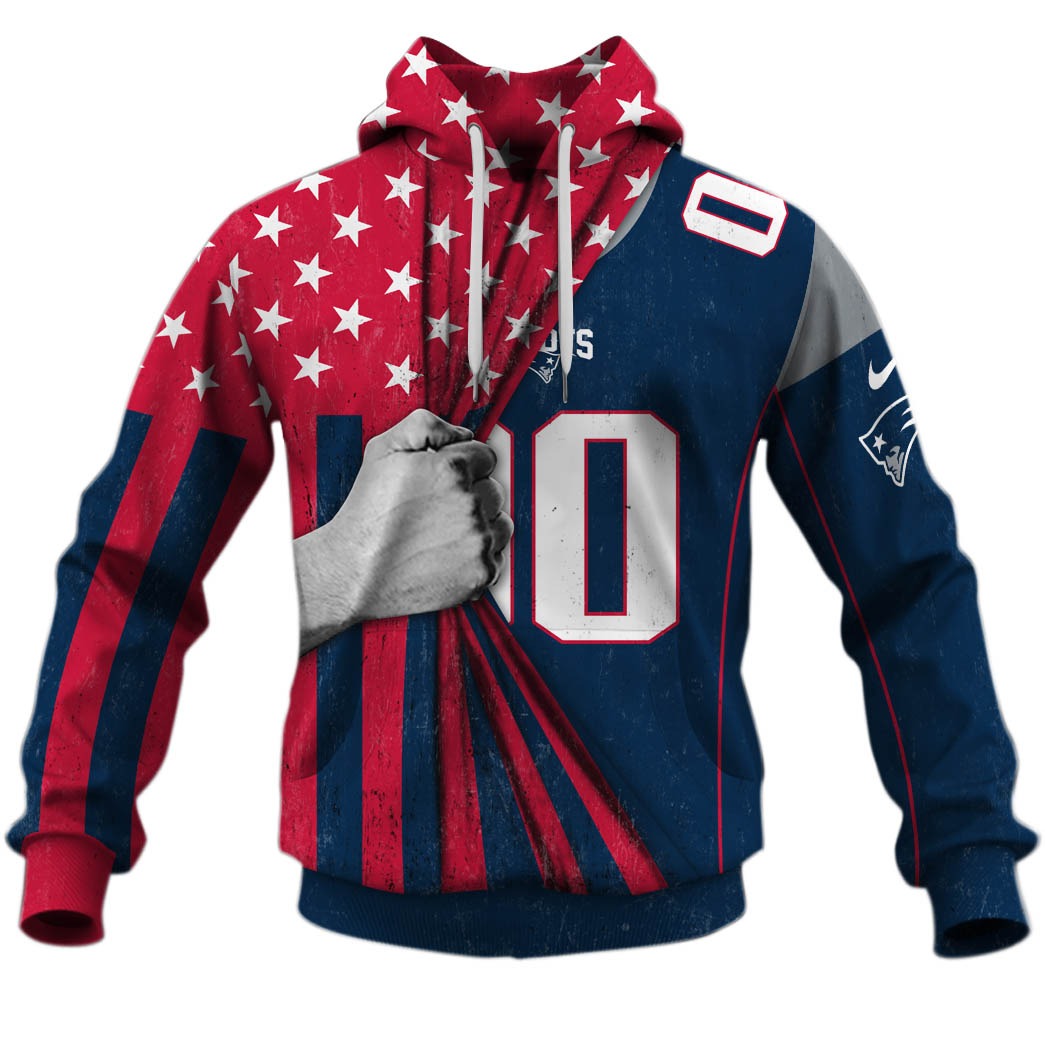 Hot Jersey Hoodie 2020 Personalized Name And Number New England Patriots Personalize Hoodies