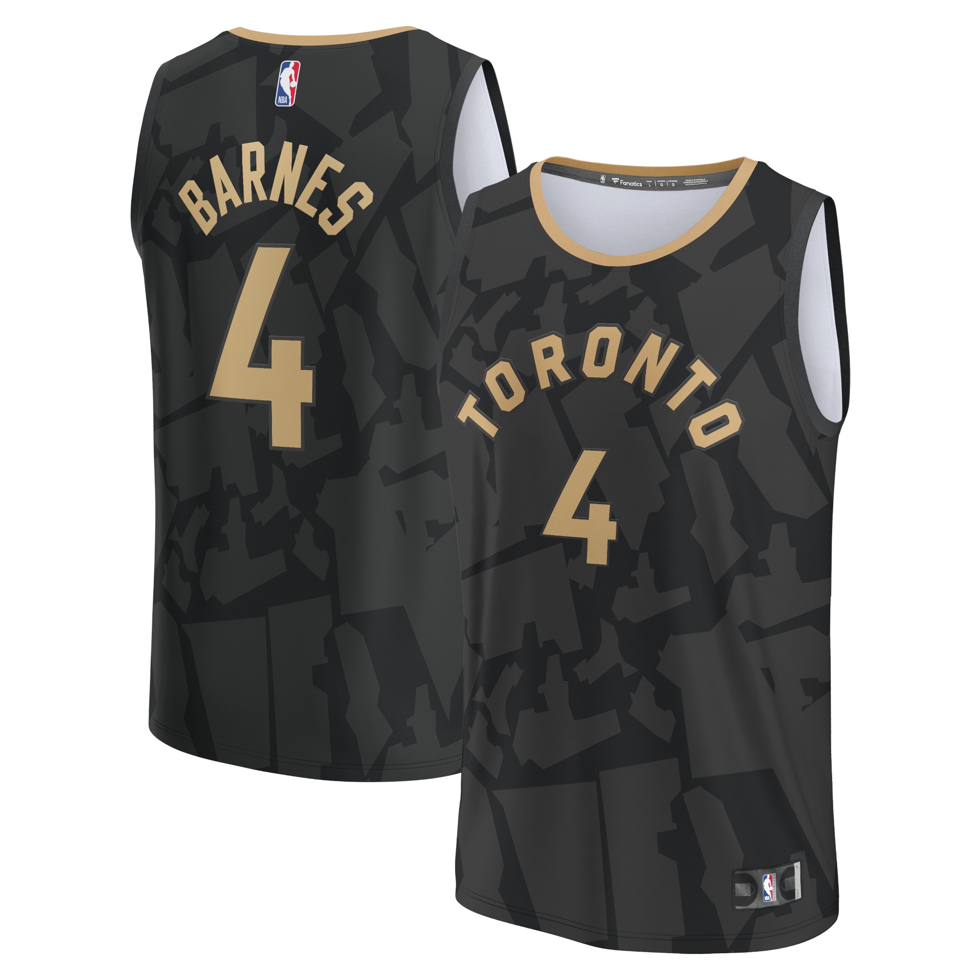 Scottie Barnes Toronto Raptors Branded Youth Fastbreak Jersey – City Edition – Black