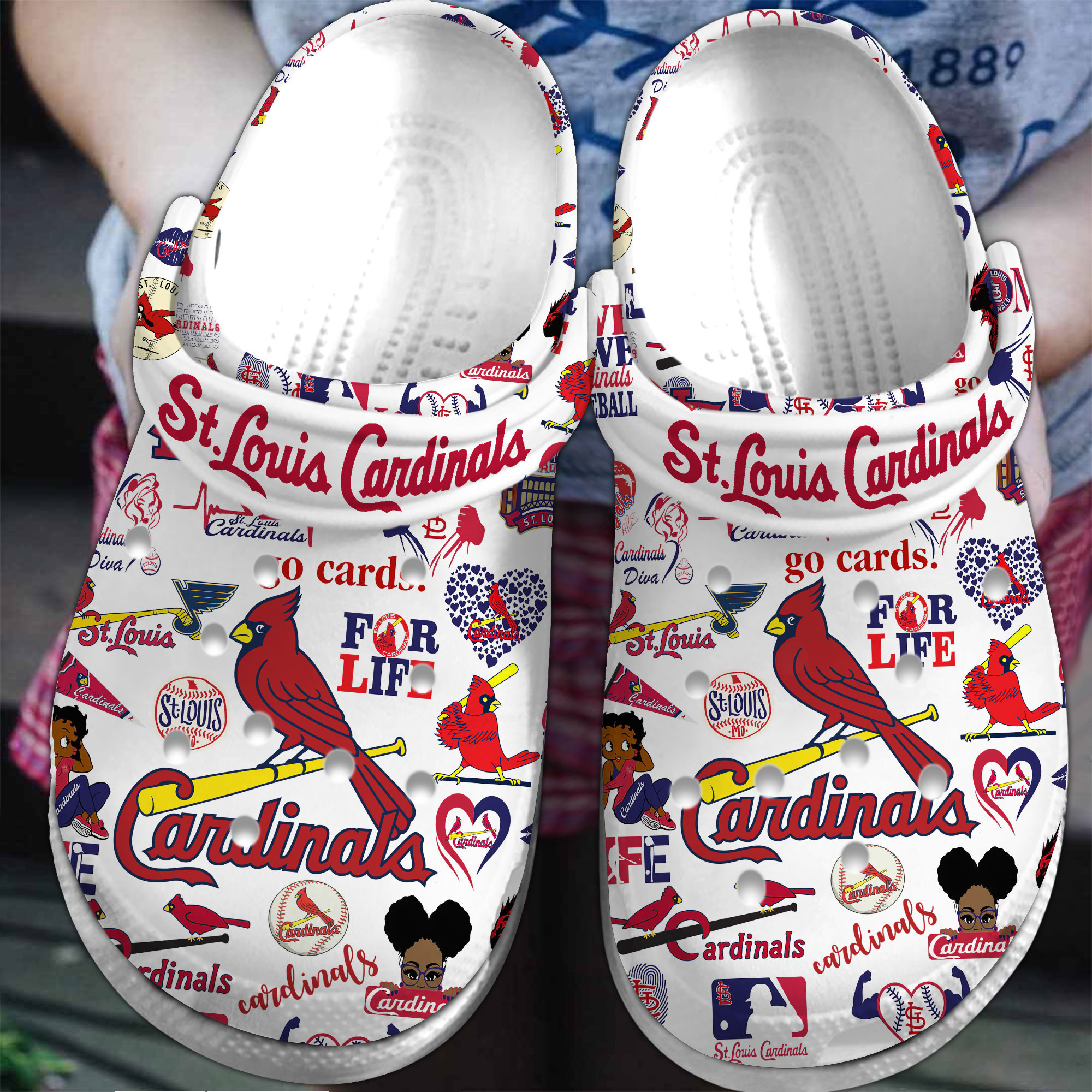 St. Louis Cardinals MLB Sport Crocs Crocband Clogs Shoes Comfortable For Men Women and Kids