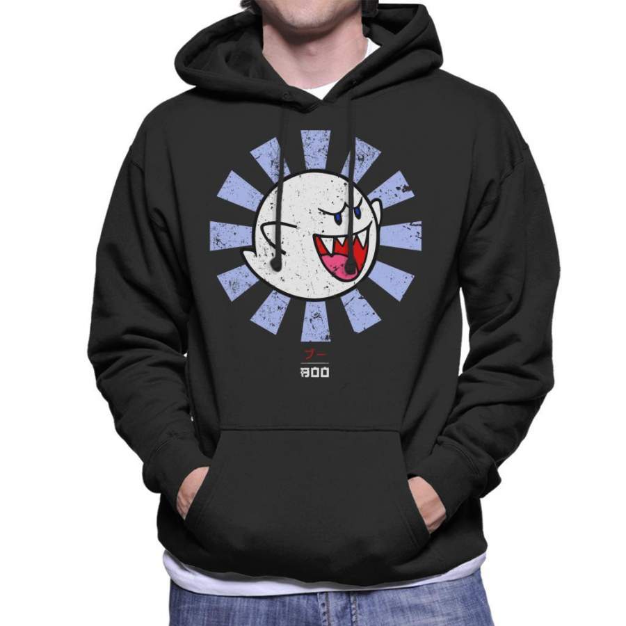 Boo Retro Japanese Super Mario Men’s Hooded Sweatshirt