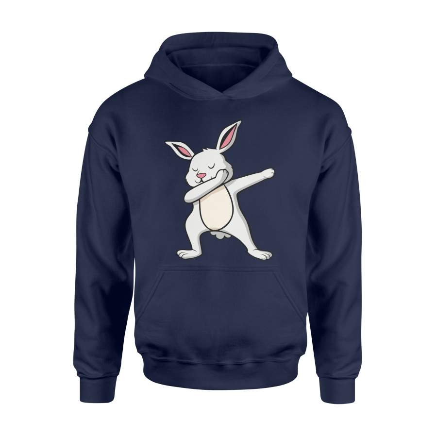 Dabbing Easter Bunny  For Boys And Girls White Rabbit  Hoodie