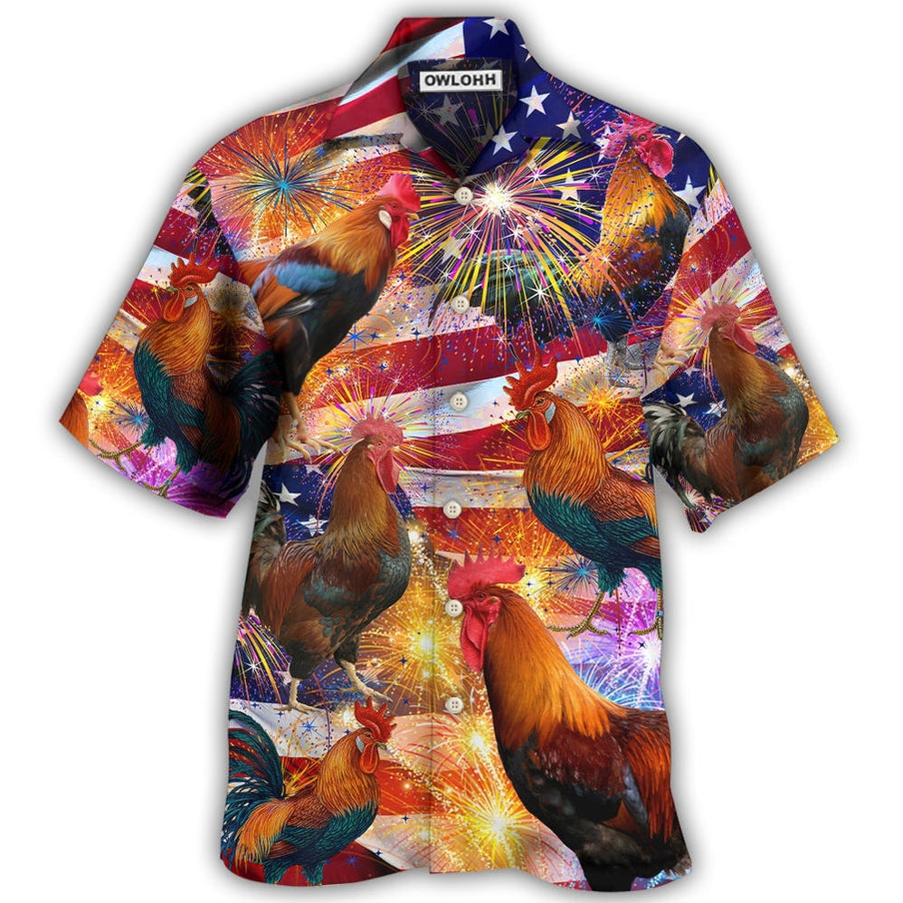 Chicken America Celebrating Independence Day Hawaii Shirt Ha51507