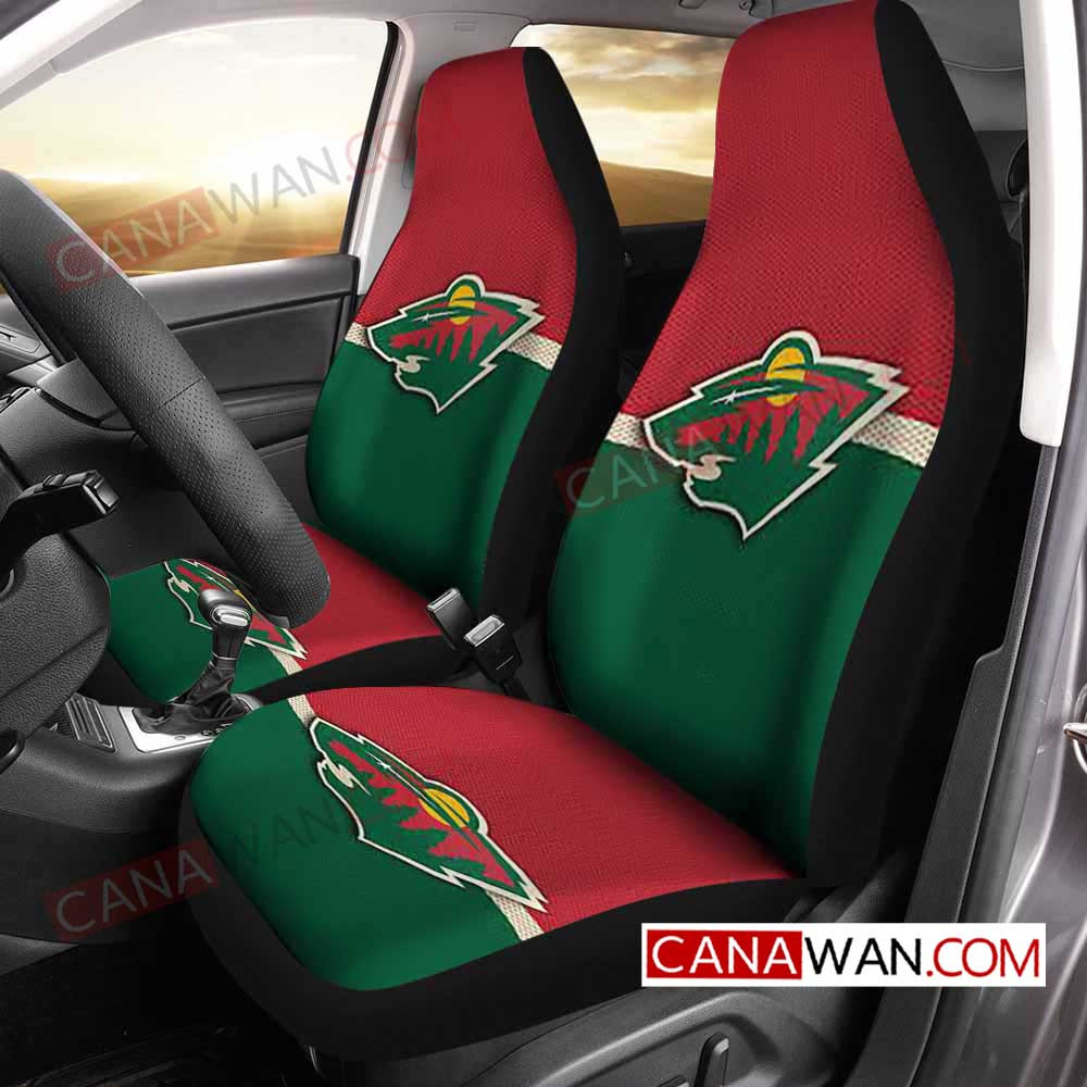 Minnesota Wild Style111 3D Customized Personalized Car Seat Cover