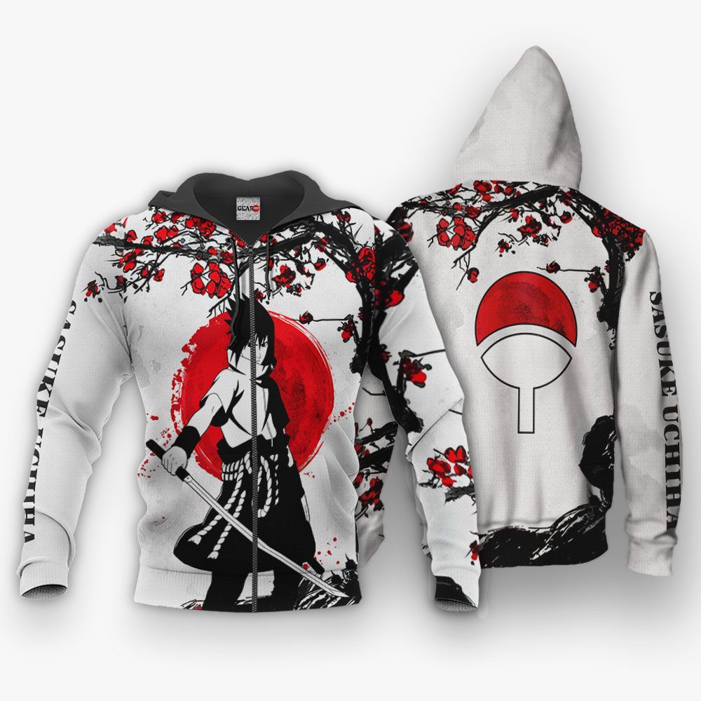 Uchiha Sasuke Hoodie Japan Style Custom Naruto Anime Shirts