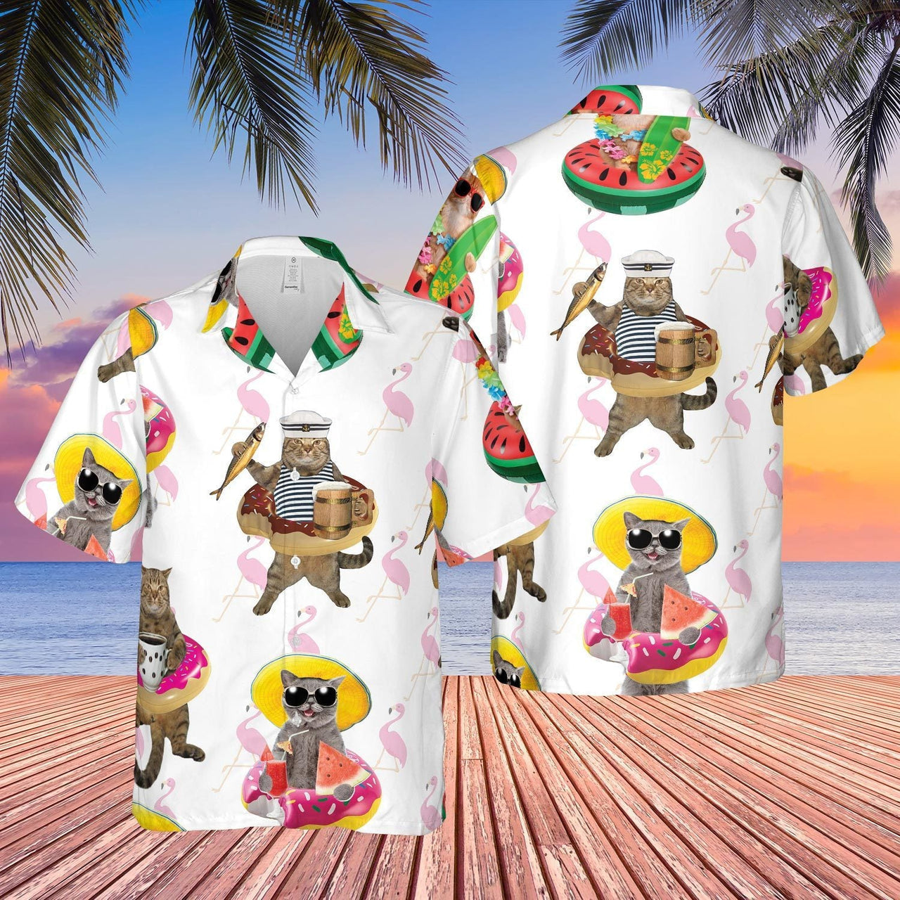 Cat Tropical Beach Aloha Hawaii Shirts For Men Women Ha87560