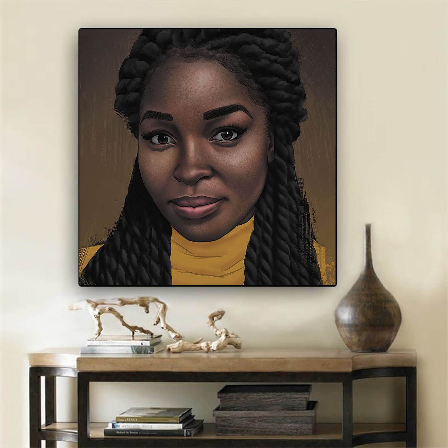 African American Canvas Art Beautiful Black American Woman African American Canvas Wall Art Afrocentric Home Decor Ideas BPS46527