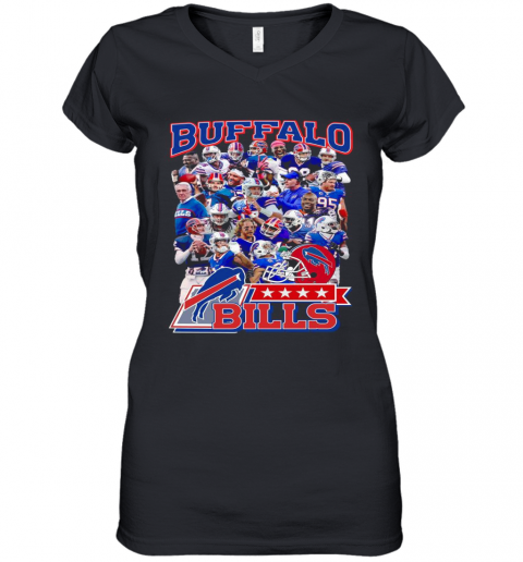 The Buffalo Bills Team Football Players 2021 Women’S V-Neck T-Shirt