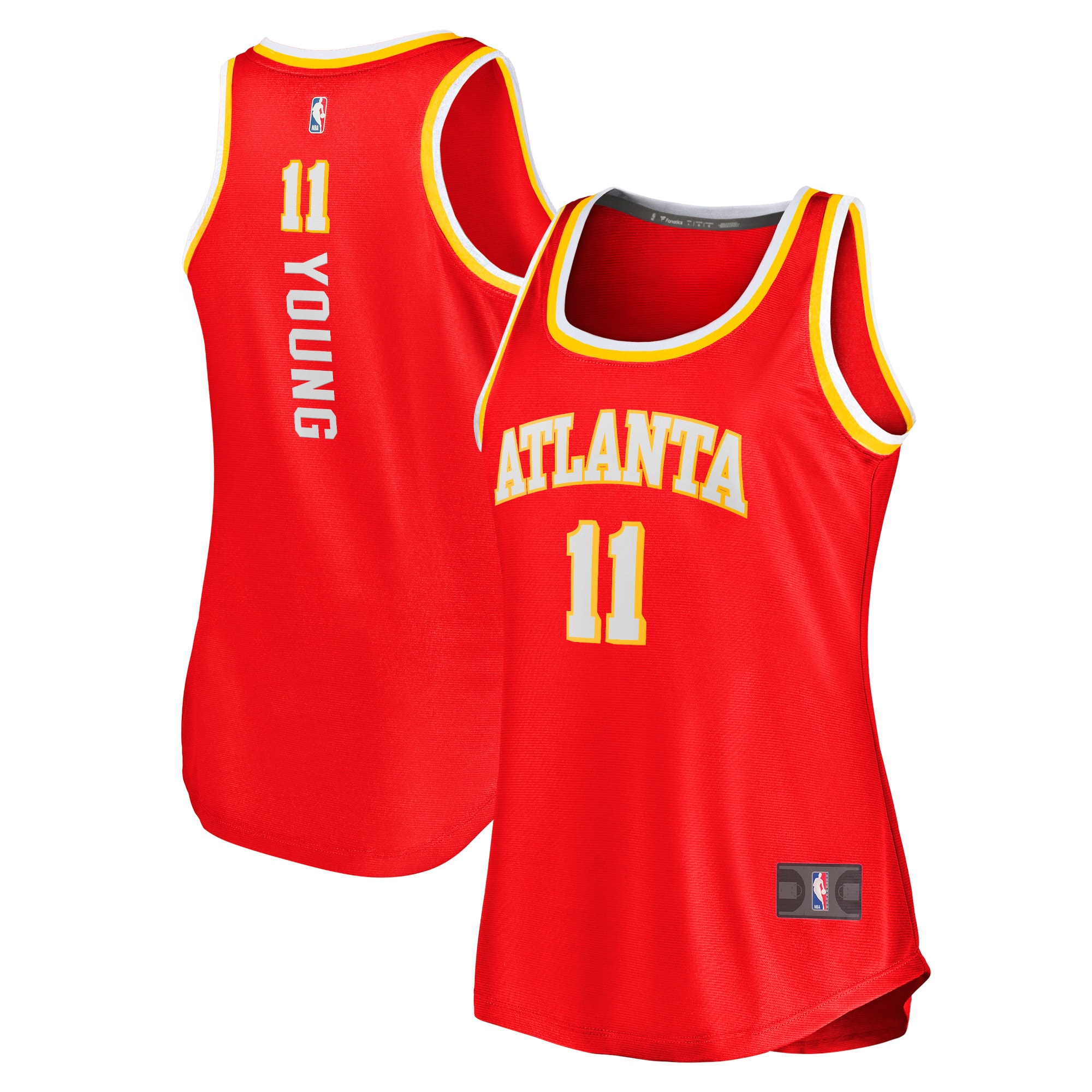 Trae Young Atlanta Hawks Branded Women's Fast Break Tank Jersey – Icon Edition – Red