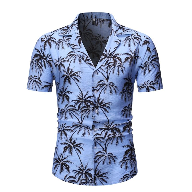 Palm Tree Blue Nice Design Unisex Hawaii Shirt For Men And Women Ha65356