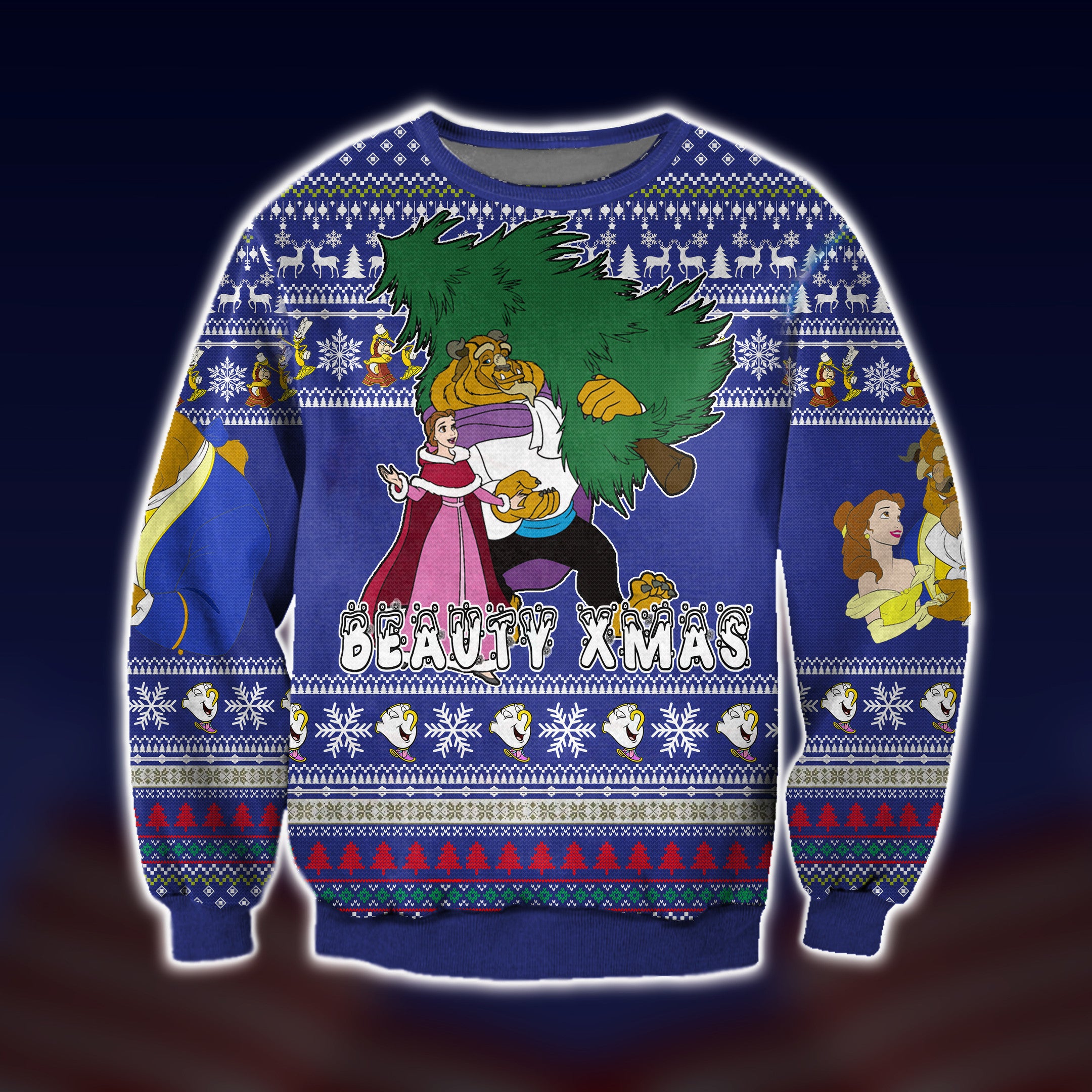 Beauty And The Beast Beauty Christmas Ugly Christmas Sweater