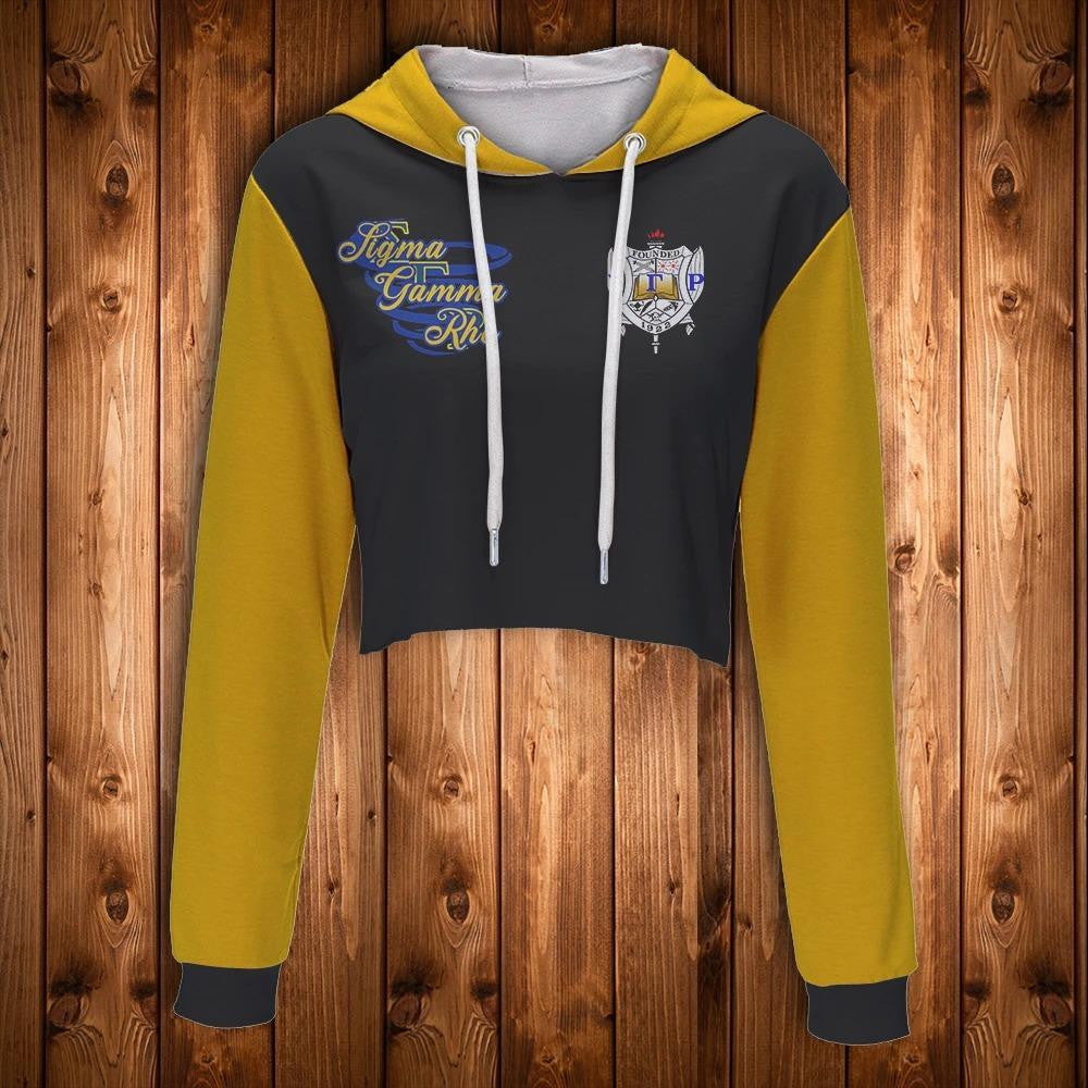 Sorority Hoodie – I Am Sigma Gamma Rho Girl Crop Hoodie