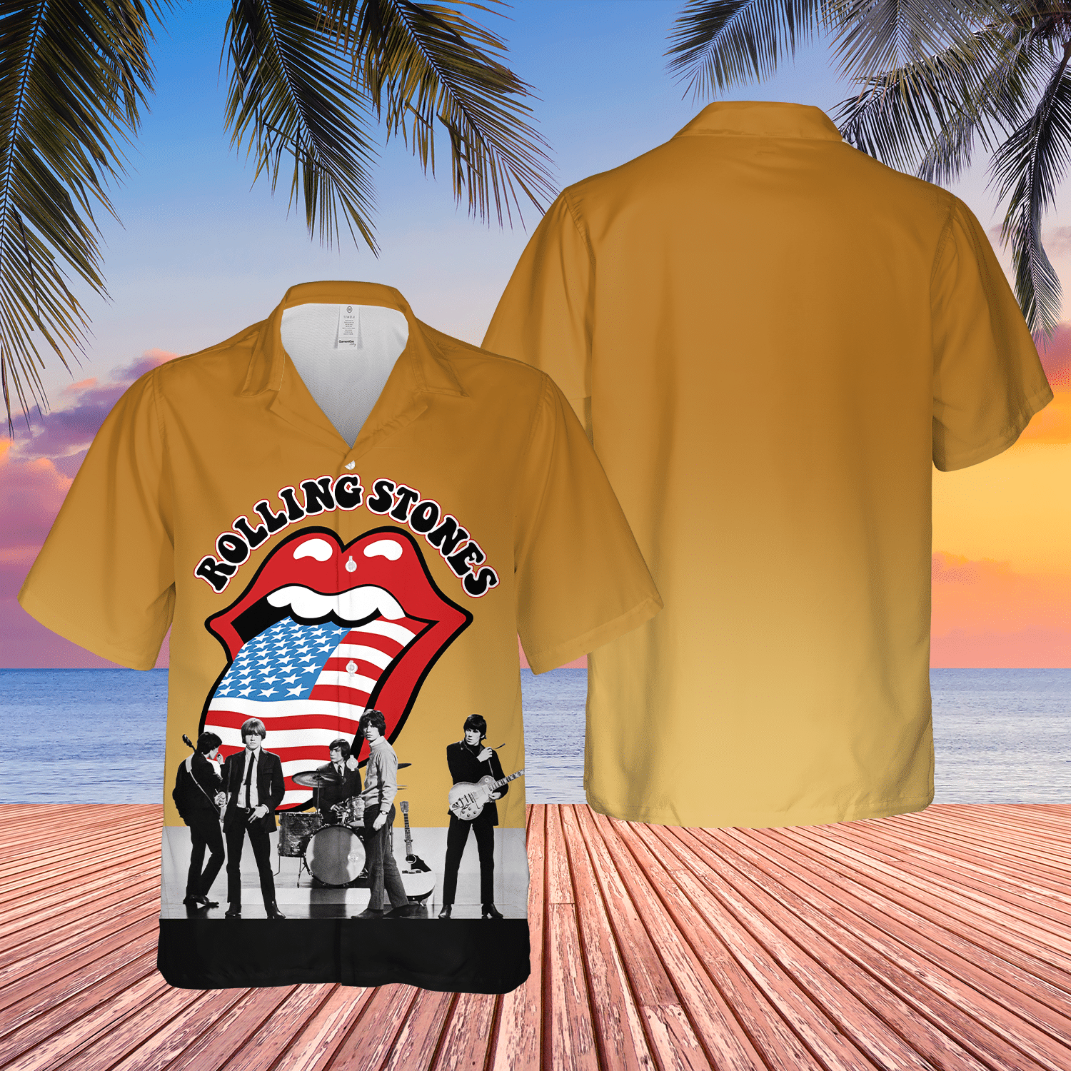 The Rolling Stones Rock Band Hawaii Shirt Ha288