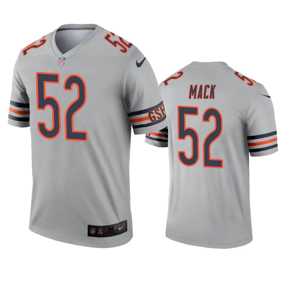 Chicago Bears Khalil Mack Silver Inverted Legend Jersey