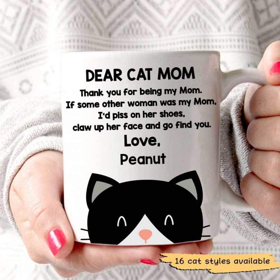 Dear Cat Mom Dad AOP Personalized Mug