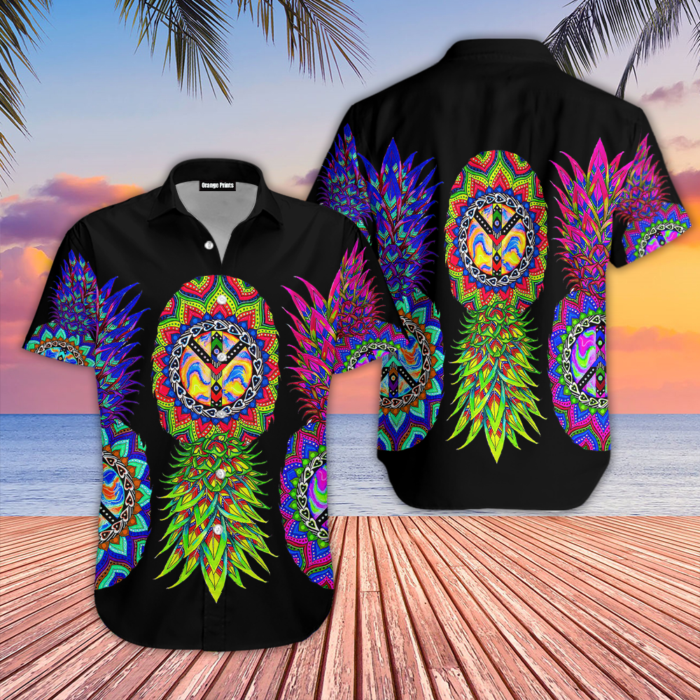 Hippie Pineapple Hawaii Shirt For Men And Women Ha34818