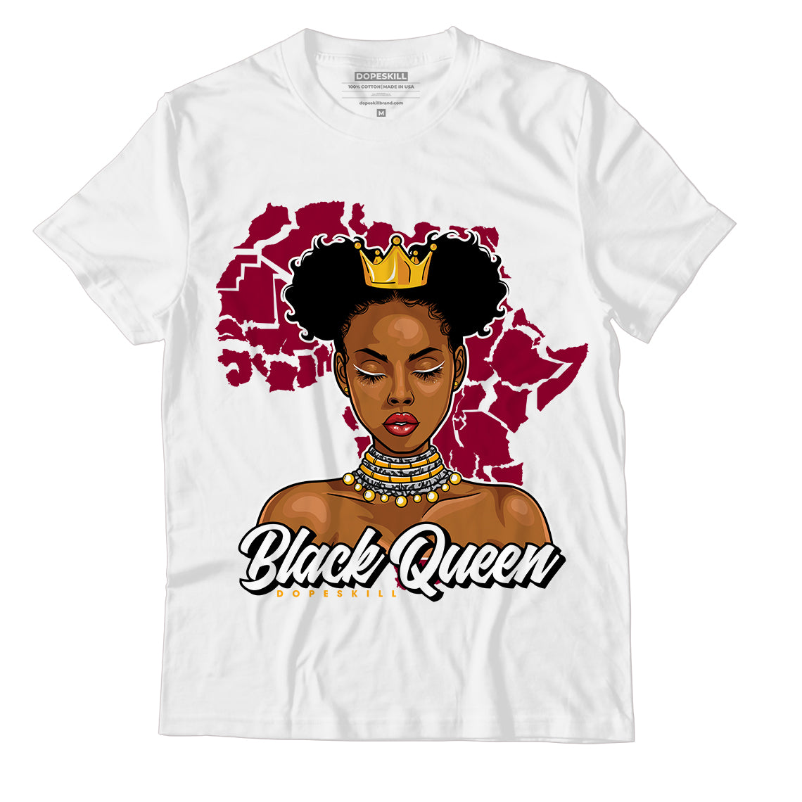 JD 3 Cardinal Red Dopeskill T-Shirt Black Queen Graphic