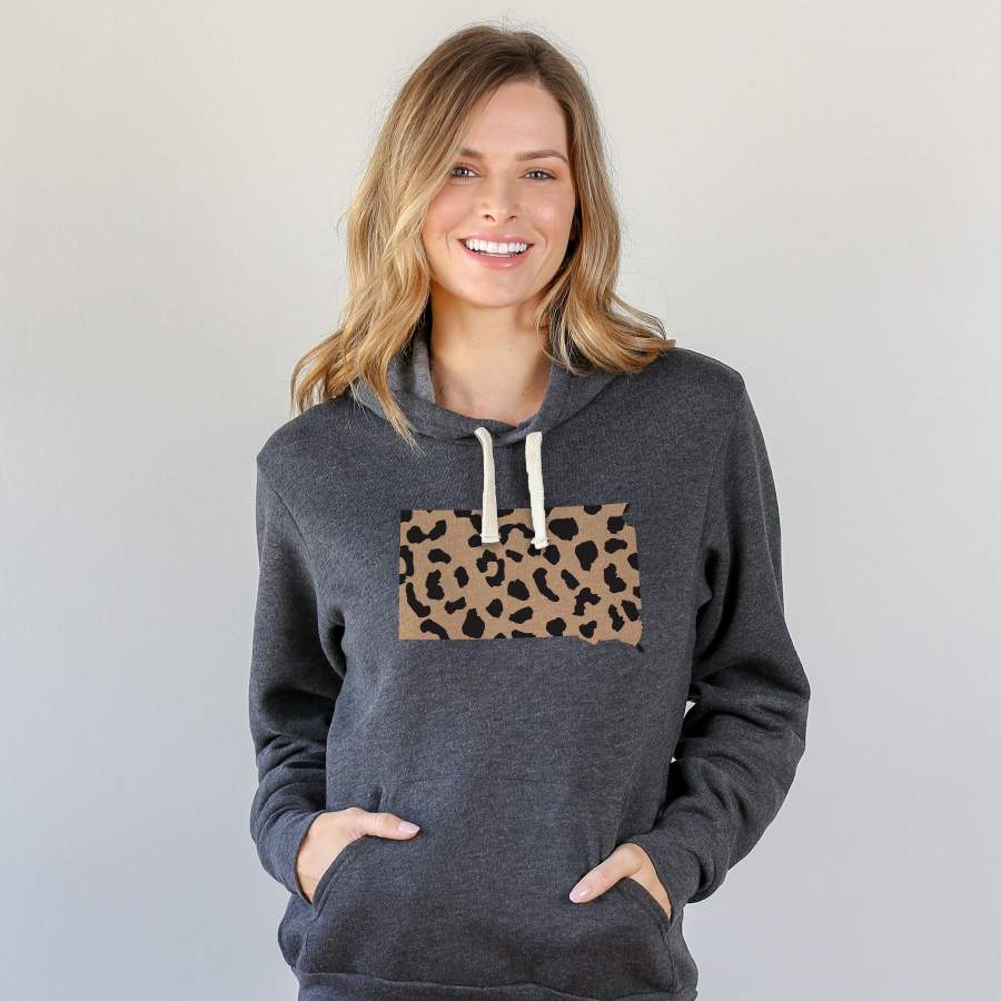 South Dakota Leopard Pattern Hoodie