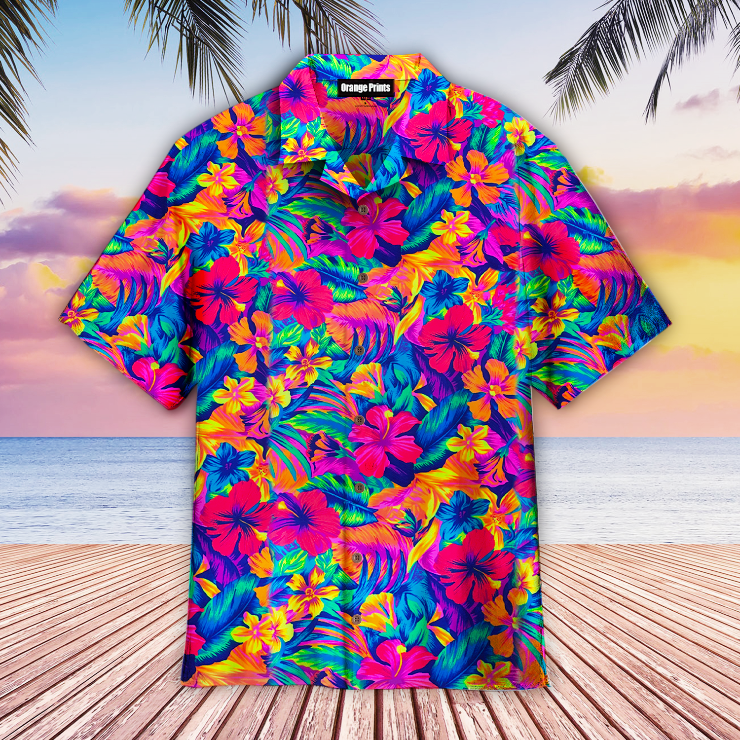 Tahitian Floral Flower Hawaiian Shirt – For Men And Women