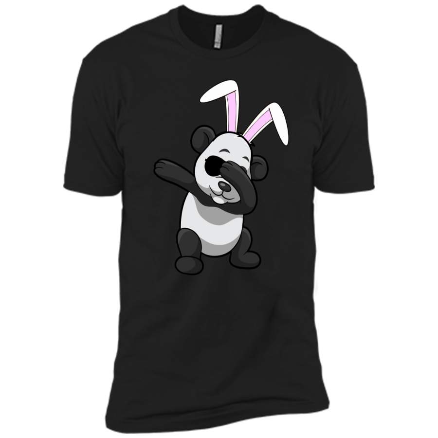 Dabbing Easter Bunny Shirt Panda Ears Dab Boys Girls Kids Next Level Premium Short Sleeve Tee