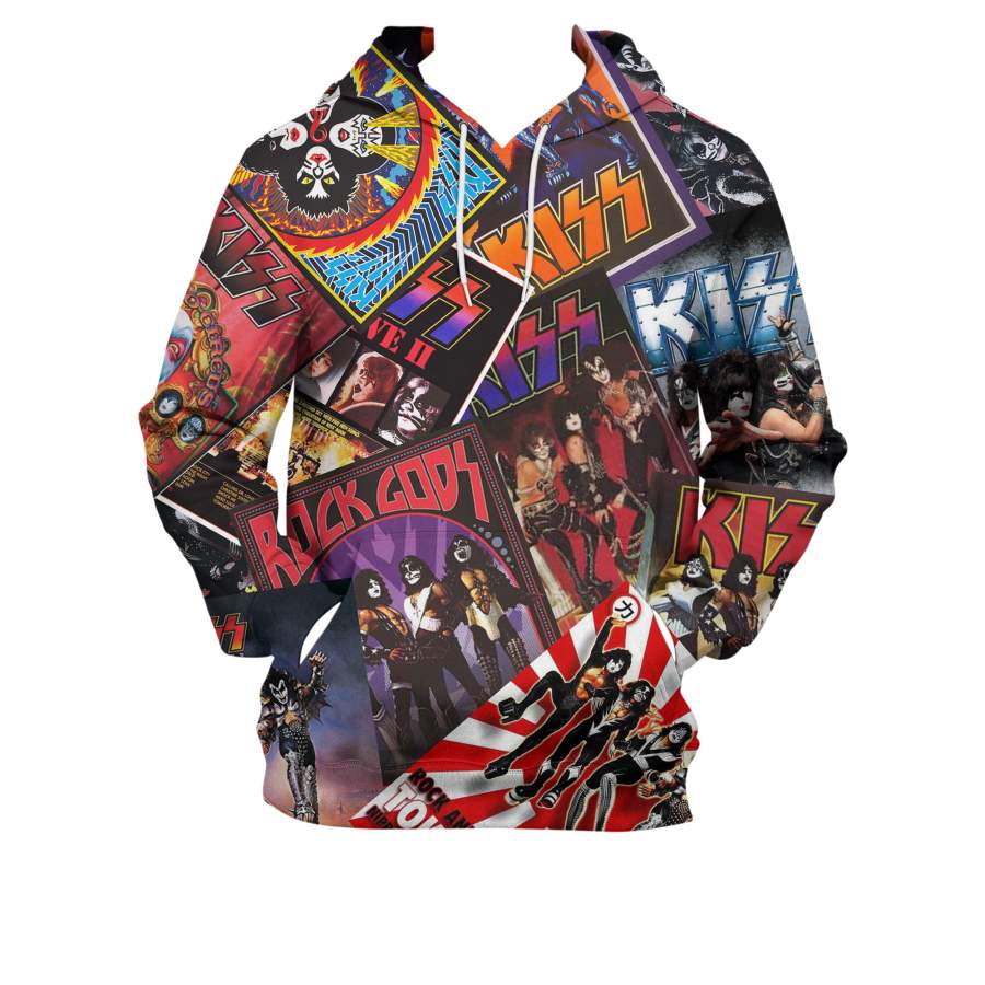 Men / Women Kiss Band 3D Hoodie, Kiss Band Hoodie, Rock Kiss Band Apparel 392 style