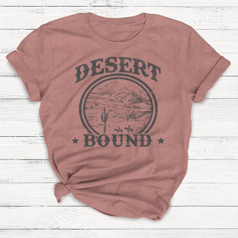 Crushtee Desert Bound T shirt, Ladies Unisex Crewneck Shirt, Desert, Cute Tshirt, Retro, Vintage, Hippie, 70’s, Nature, Outdoor, Gift Long Sleeve Hoodie