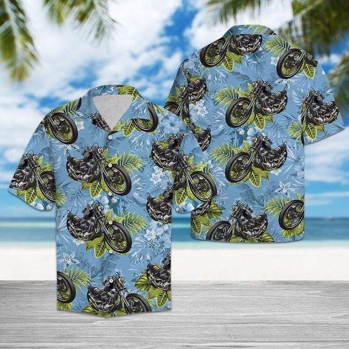 Cover Your Body With Amazing Motorbike Tropical Hawaii Aloha Shirts Dh Ha109822