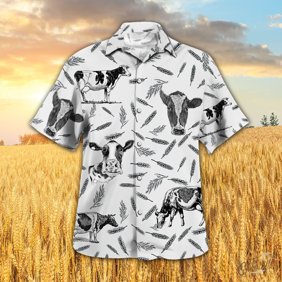 Holstein Pattern Hawaii Shirt Ha12665