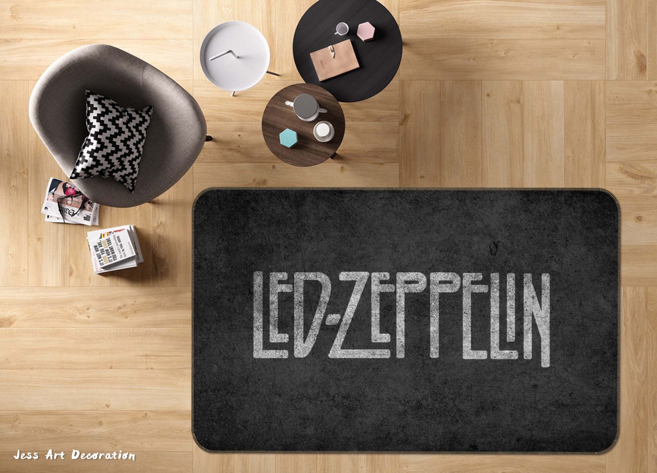 3D Led Zeppelin Rock Band Non-Slip Rug Mat 240