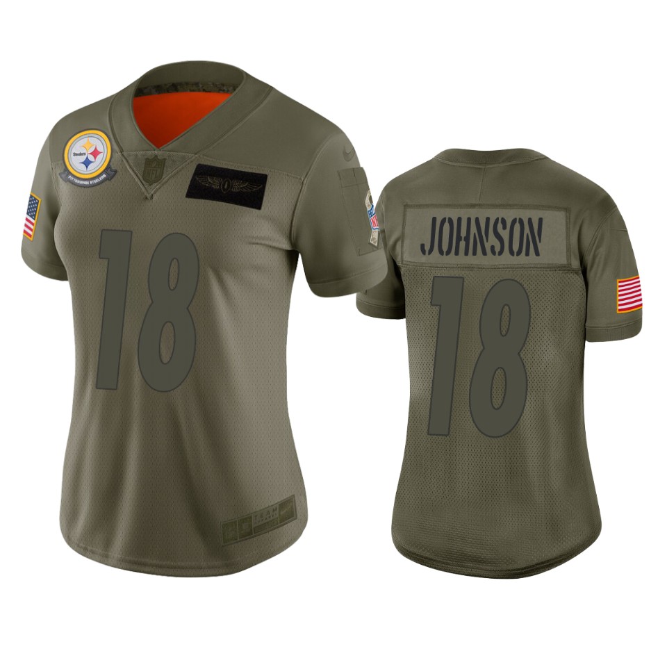 Womens Pittsburgh Steelers Diontae Johnson Camo 2019 Salute To Service Limited Jersey