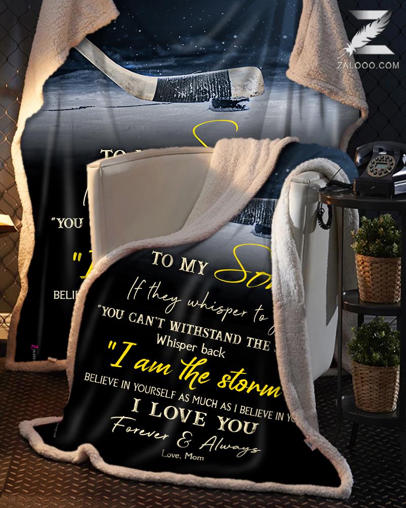 Custom Hockey – To My Son – I Love You2 Quilt Blanket Ep3546