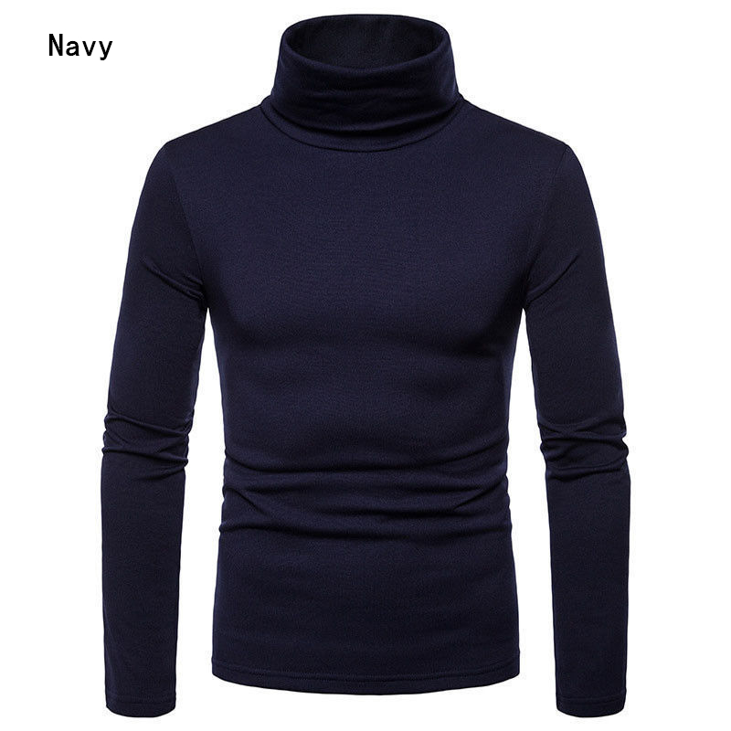 Autumn Winter New Fashion Warm Men Sweater Turtleneck Solid Color Casual Sweater Men’s Slim Fit Brand Knitted Pullover Plus Size alx