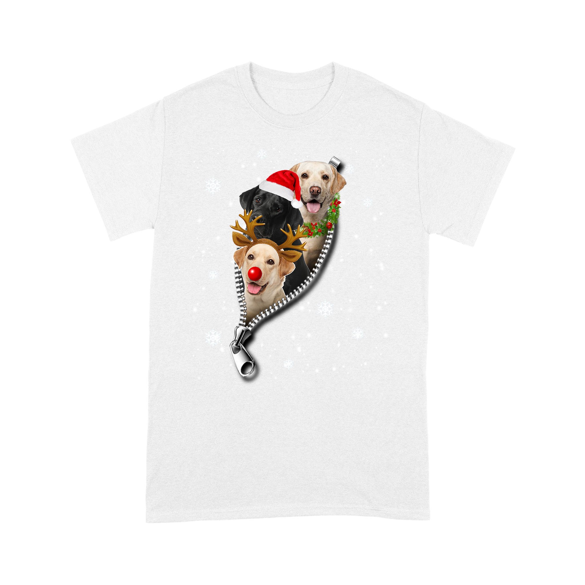 Christmas Labrador Retriever In Zipper – Standard T-shirt, Gift for you, gift for her, gift for him, gift for labrador retriever lover