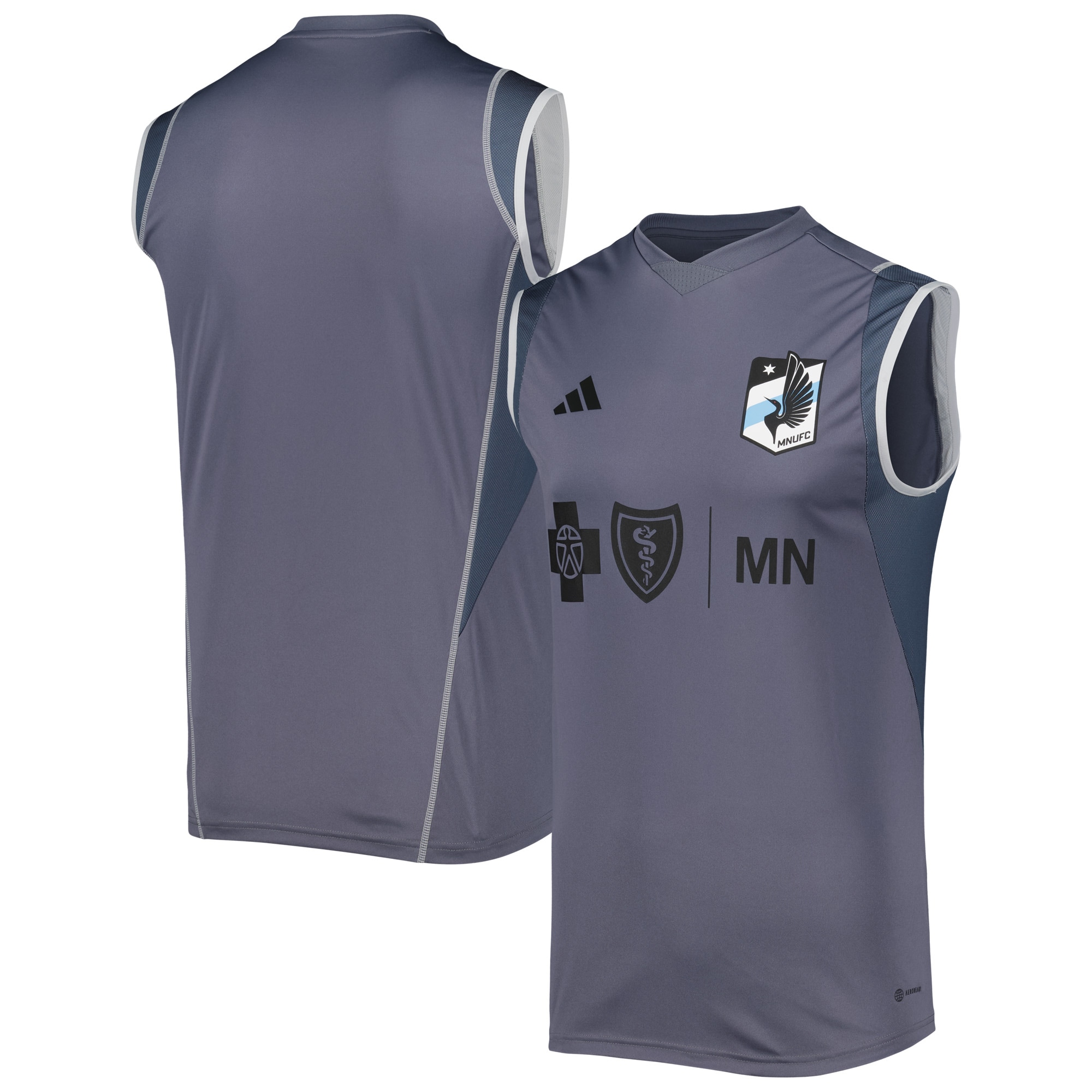 Minnesota United FC 2023 On-Field Sleeveless Training Jersey – Gray