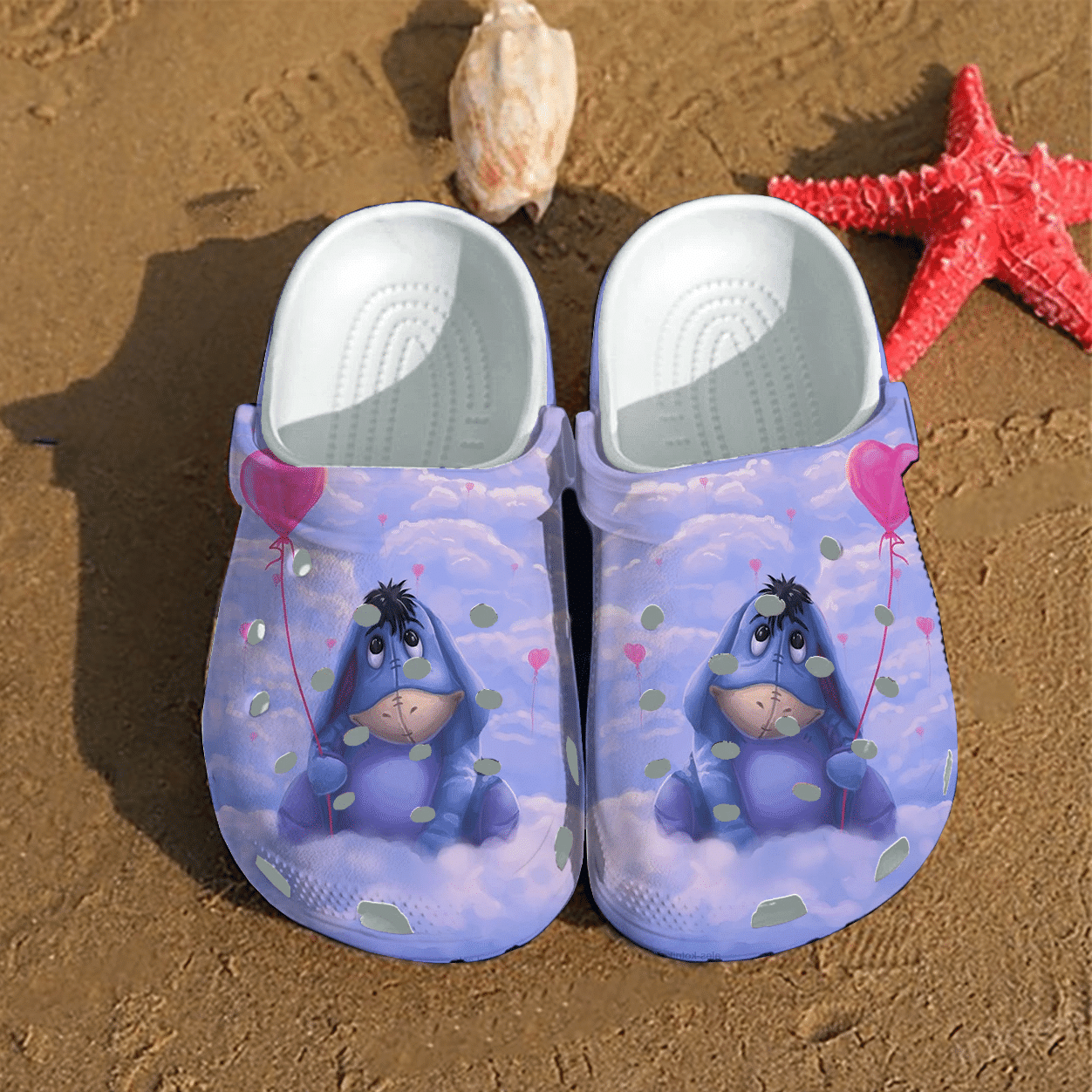 Eeyore Cartoon Winnie The Pooh 4 For Men And Women Rubber Crocs Crocband Clogs, Comfy Footwear