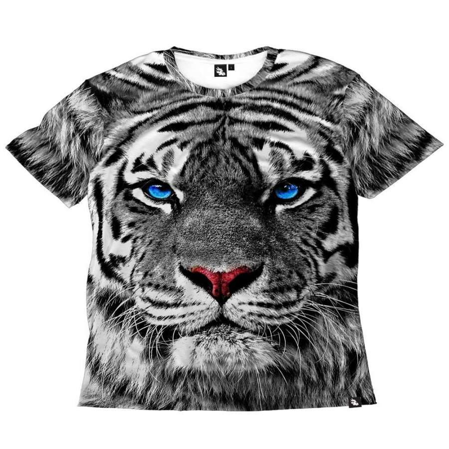 White Tiger Men’S  Men/Women 3D All-Over Print Tshirt