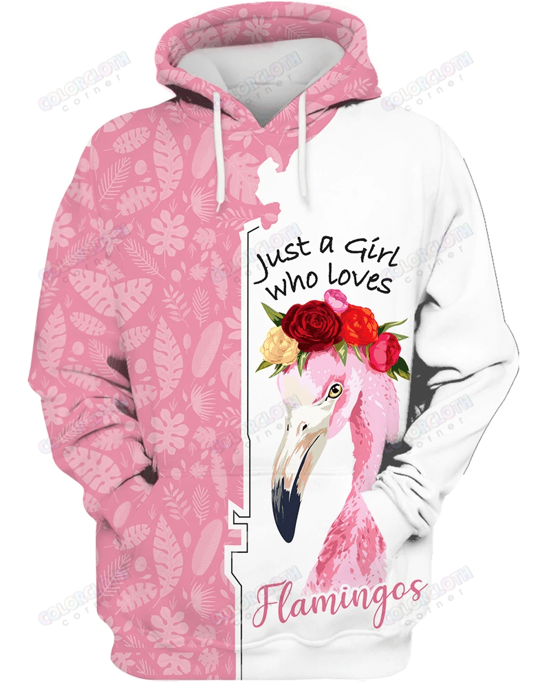 Just A Girl Who Loves Flamingos 3D Printed Shirt Tv057687