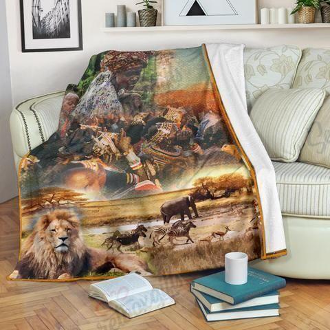 African Animals Gs-Cl-Dt0304 Fleece Blanket