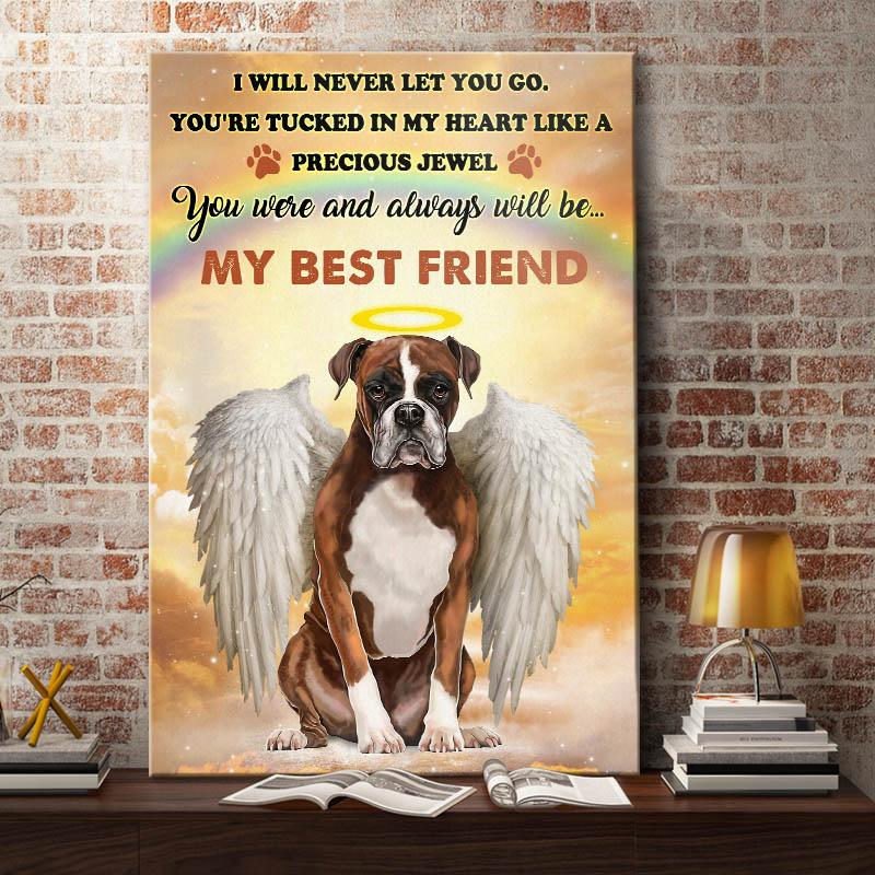 Boxer Dog Memorial Canvas And Poster My Best Friend | Art Print | Home Decor | Room Decor | Wall Art