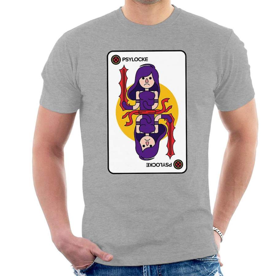 X Men Psylocke Men’s T Shirt  Playing Card Men’s T-Shirt 2019 New Cool Casual