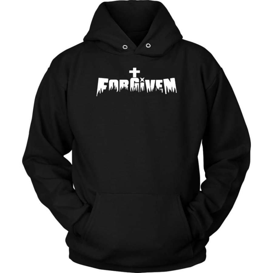 Forgiven with cross hoodie – christian apparel