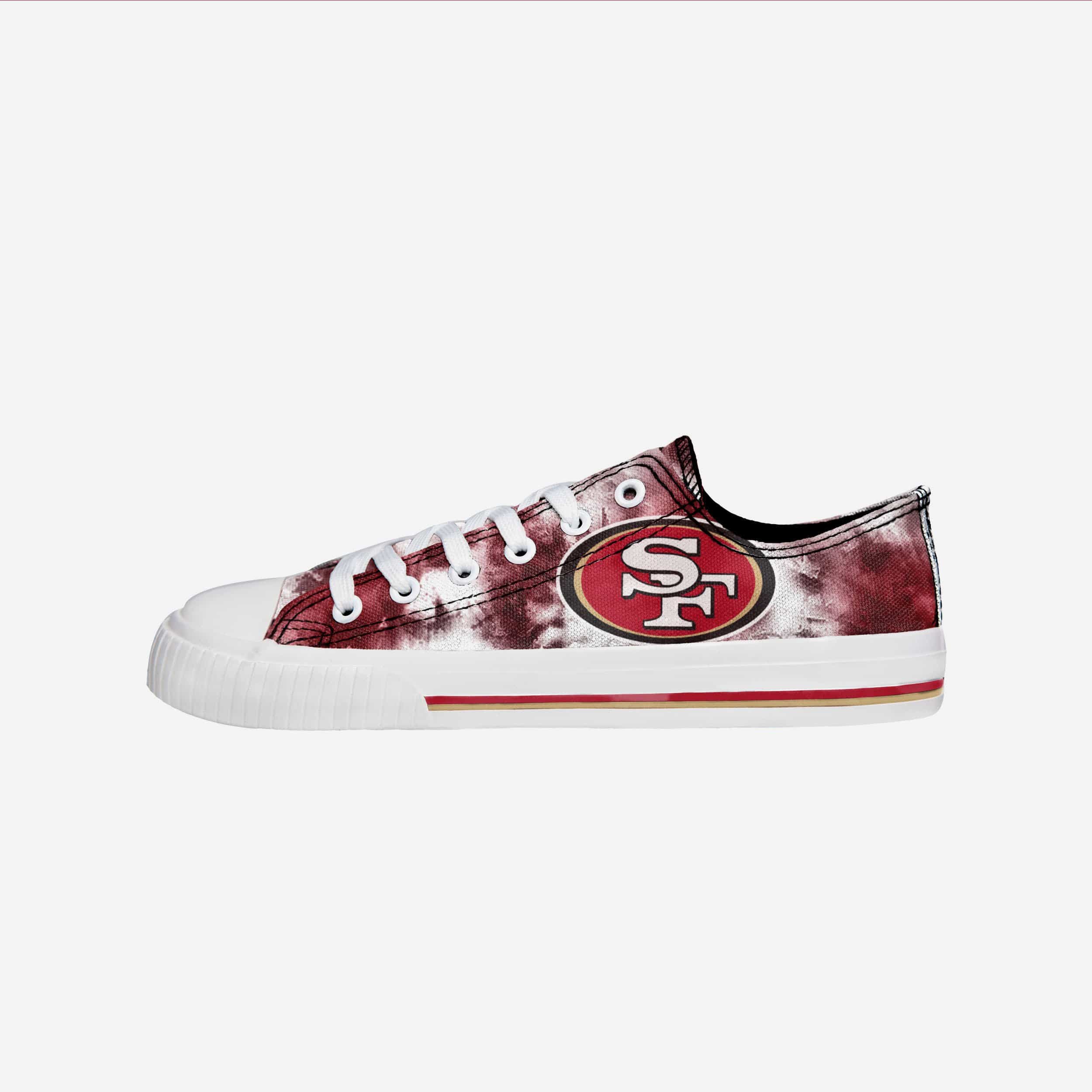 San Francisco 49Ers Womens Low Top Tie Dye Canvas Shoe