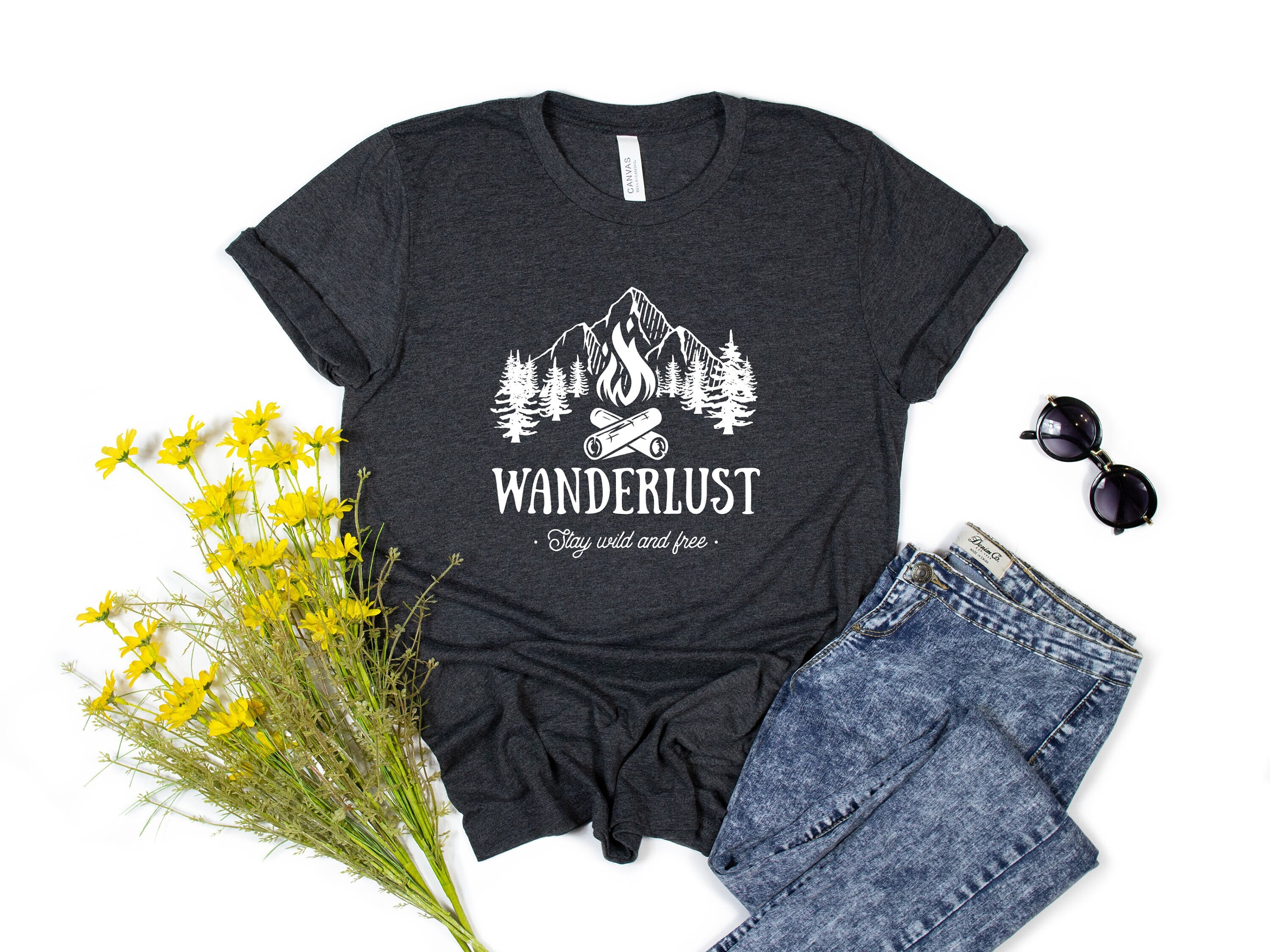 Wanderlust Shirt, Travel Shirt, Hiking Shirt, Nature Clothing, PNW Shirts, Roadtrip Shirts, Mountain T Shirt, Hiking Shirts, Nature Lover