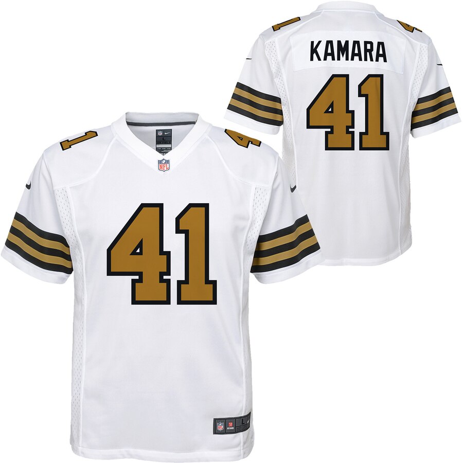 Alvin Kamara New Orleans Saints Nike Youth Color Rush Player Game Jersey – White