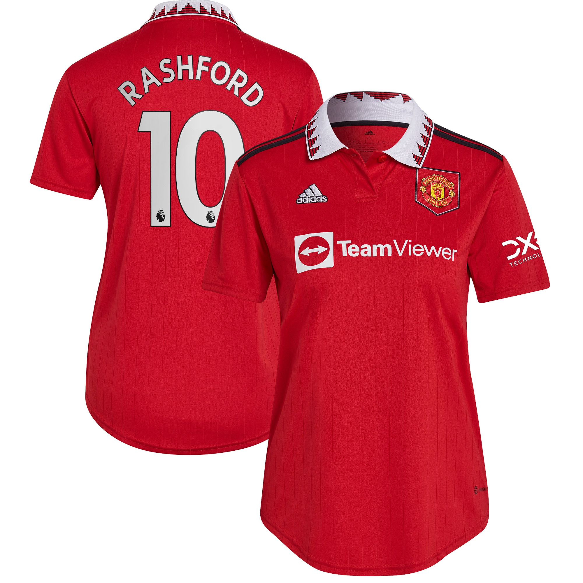 Marcus Rashford Manchester United Women's 2022/23 Home Replica Player Jersey – Red