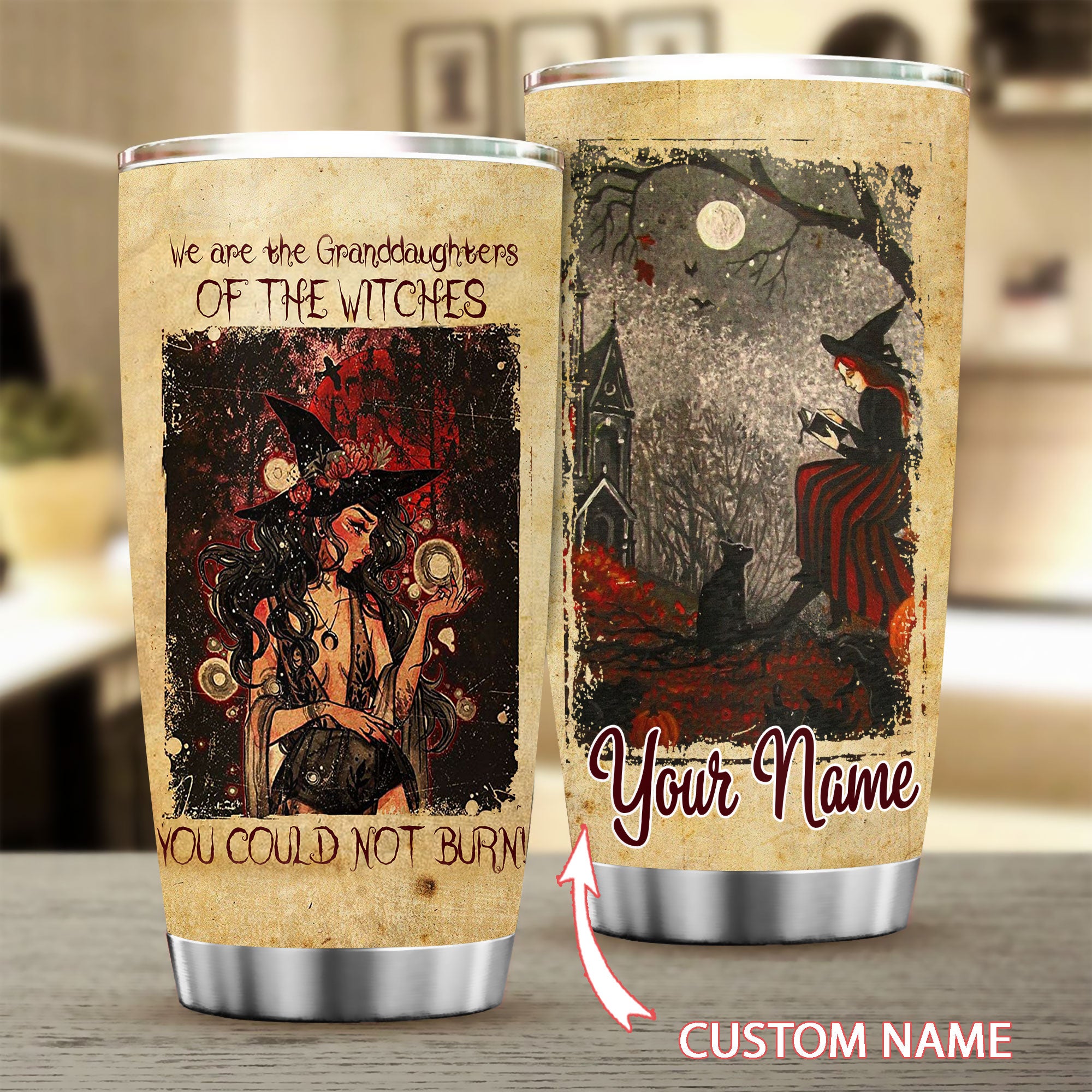 You Are Granddaughters Of The Witches Halloween Tumbler Td