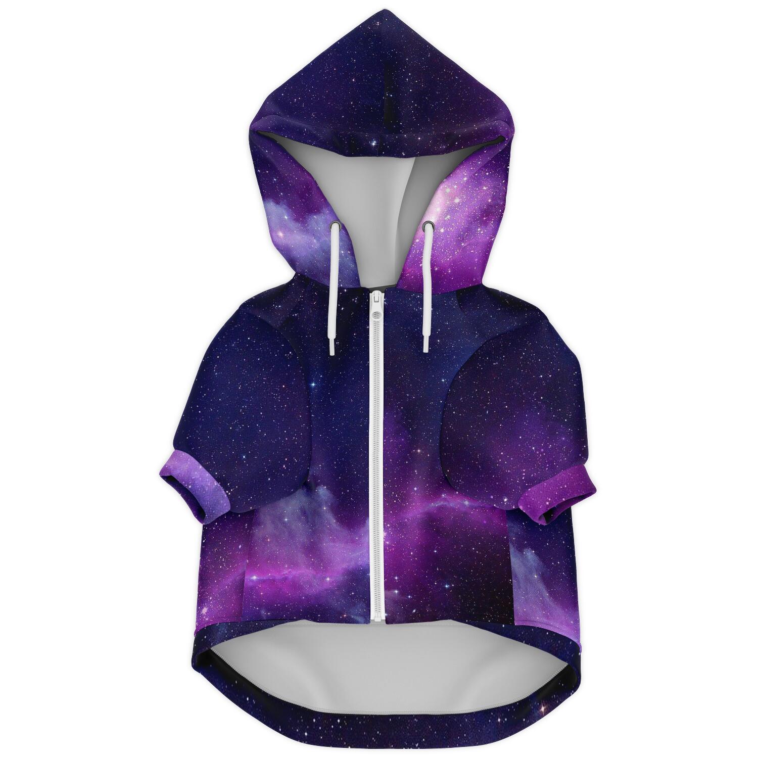 Zip-Up Dog Hoodie – Galaxy Purple