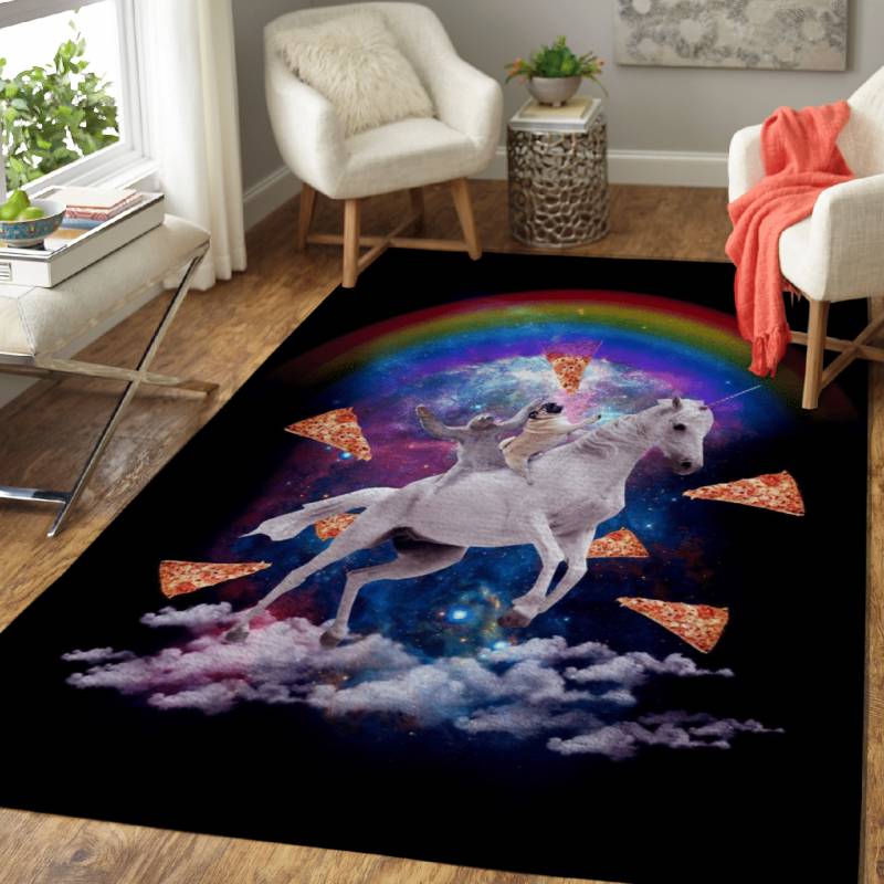 Sloth Pug Unicorn Space – Space Animals Area Rug Carpet