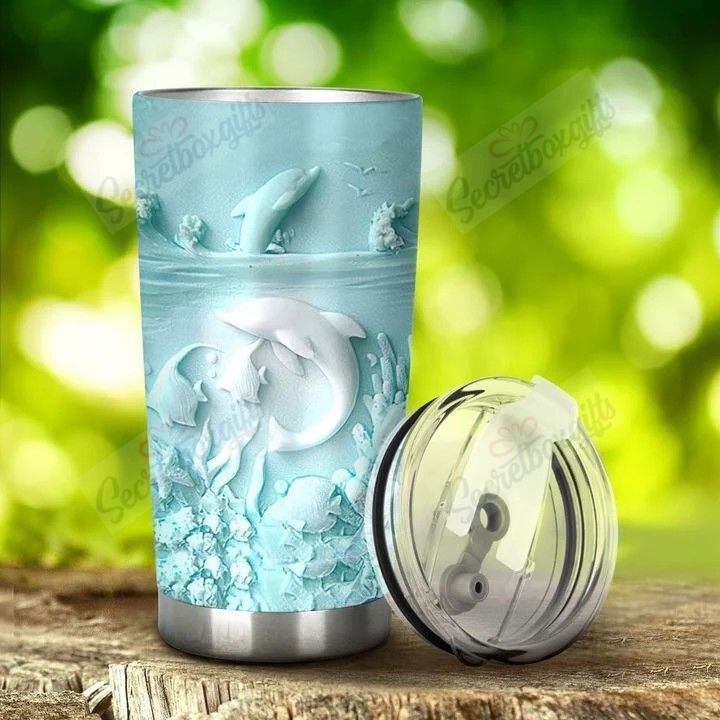 Dolphin Dtc221005 Stainless Steel Tumbler Travel Customize Name, Text, Number, Image